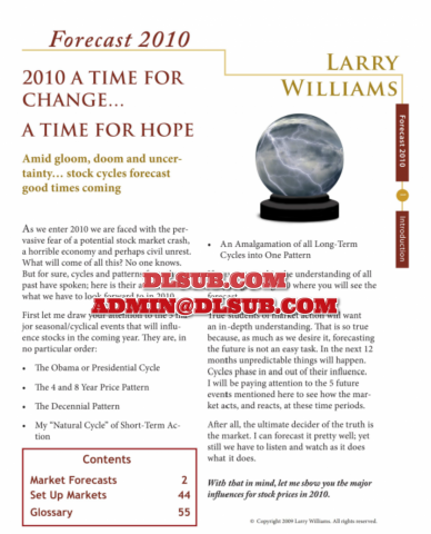 Larry Williams - Forecast 2010 Report