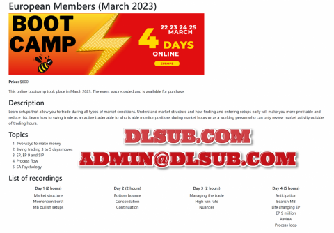 Stockbee Bootcamp 2023 (European Members)