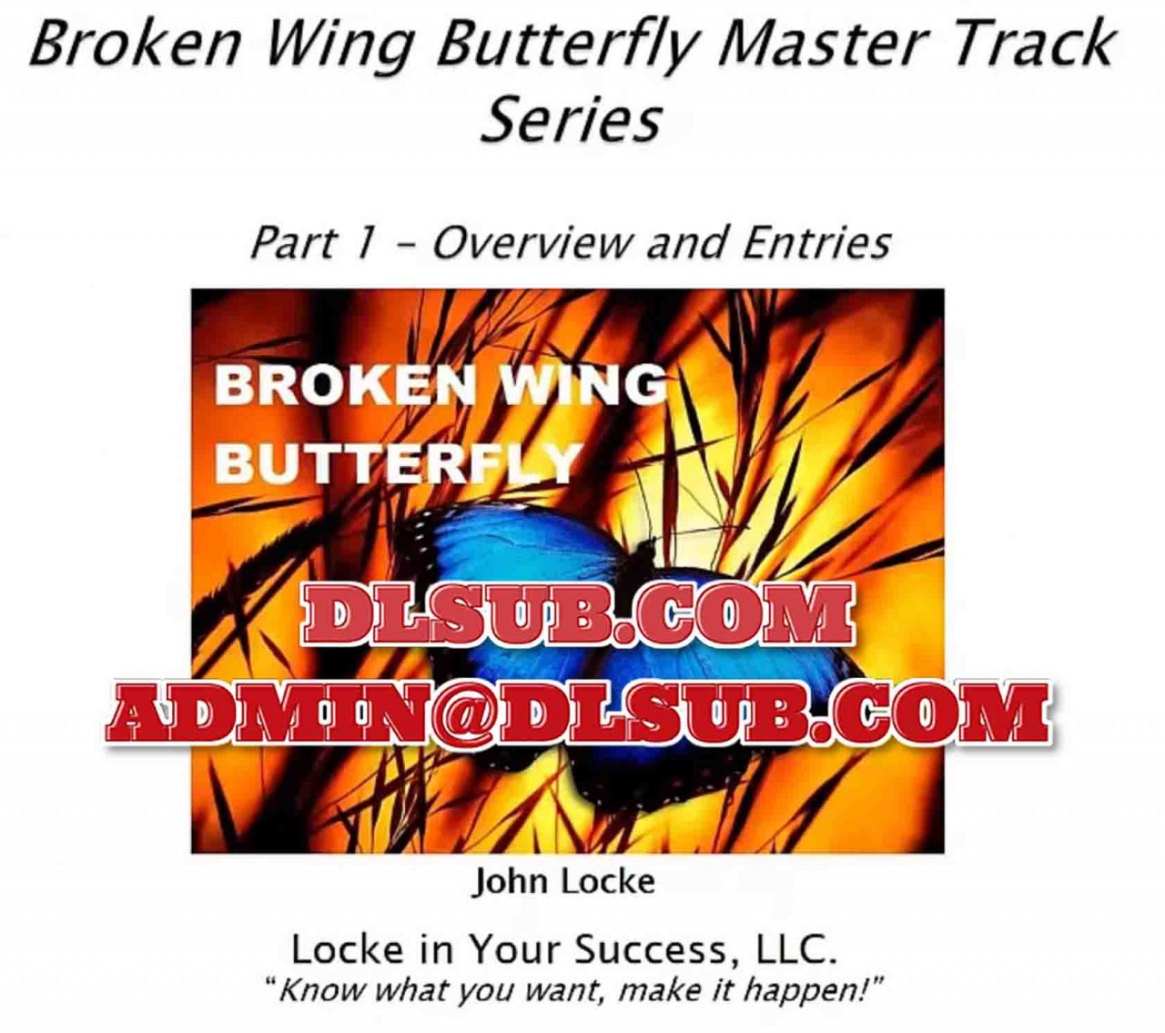 Broken Wing Butterfly Master Track Series trading course by John Locke