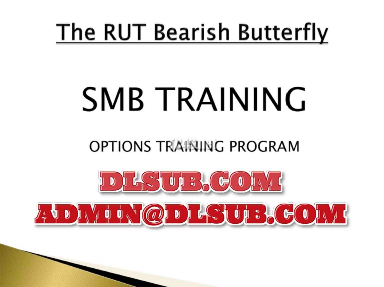 SMB Training - John Locke - The Bearish Butterfly option strategy Trading Course