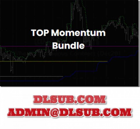 Branded promotional graphic of TopTrade Tools – Top Momentum Bundle digital course package