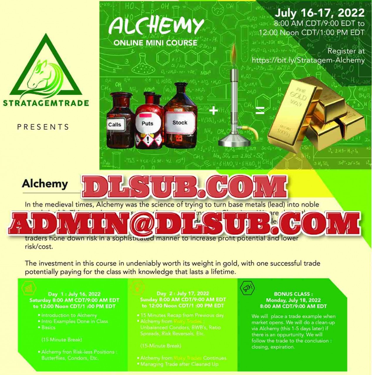 StratagemTrade Alchemy Online Mini Course trading course