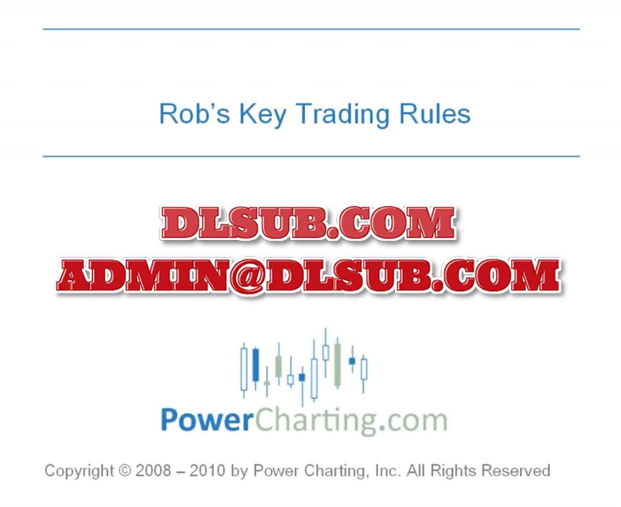 Power Charting - Key Trading Rules for Survival trading course