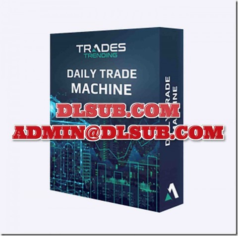 Trades Trending – Daily Trade Machine Daily Trade Machine course cover showing trading charts and market analysis.