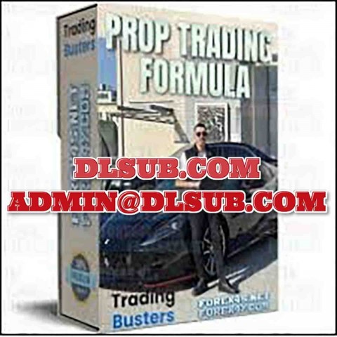 Digital interface mockup highlighting Trading Busters Prop Trading Formula Course learning program